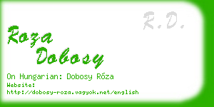 roza dobosy business card