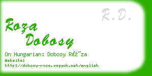 roza dobosy business card